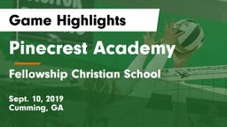 Pinecrest Academy  vs Fellowship Christian School Game Highlights - Sept. 10, 2019