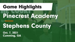 Pinecrest Academy  vs Stephens County  Game Highlights - Oct. 7, 2021