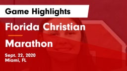 Florida Christian  vs Marathon Game Highlights - Sept. 22, 2020
