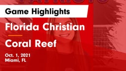 Florida Christian  vs Coral Reef Game Highlights - Oct. 1, 2021