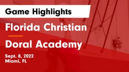 Florida Christian  vs Doral Academy Game Highlights - Sept. 8, 2022