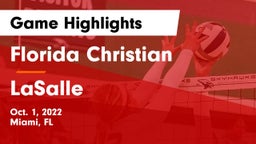 Florida Christian  vs LaSalle  Game Highlights - Oct. 1, 2022