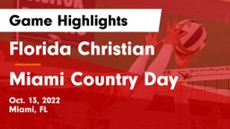 Florida Christian  vs Miami Country Day  Game Highlights - Oct. 13, 2022