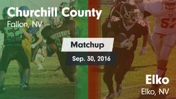 Matchup: Churchill County vs. Elko  2016