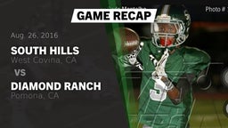 Recap: South Hills  vs. Diamond Ranch  2016