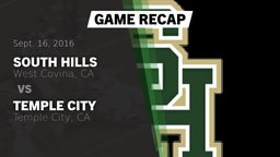 Recap: South Hills  vs. Temple City  2016