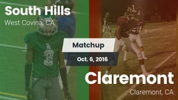 Matchup: South Hills vs. Claremont  2016
