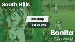 Matchup: South Hills vs. Bonita  2016
