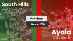 Matchup: South Hills vs. Ayala  2016