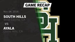 Recap: South Hills  vs. Ayala  2016