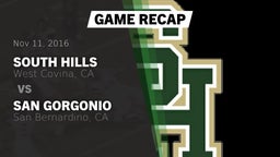 Recap: South Hills  vs. San Gorgonio  2016