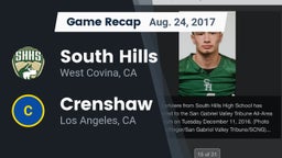 Recap: South Hills  vs. Crenshaw  2017