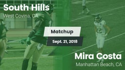 Matchup: South Hills vs. Mira Costa  2018