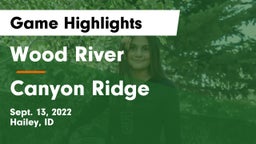 Wood River  vs Canyon Ridge  Game Highlights - Sept. 13, 2022