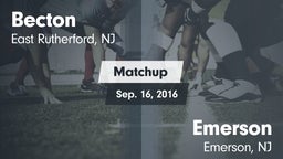 Matchup: Becton vs. Emerson  2016