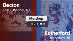 Matchup: Becton vs. Rutherford  2016