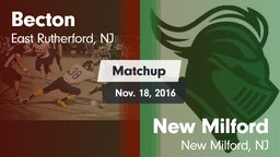 Matchup: Becton vs. New Milford  2016
