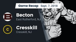 Recap: Becton  vs. Cresskill  2018