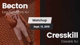 Matchup: Becton vs. Cresskill  2019