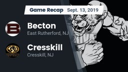 Recap: Becton  vs. Cresskill  2019