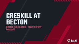 Becton football highlights CRESKILL AT BECTON