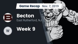 Recap: Becton  vs. Week 9 2019
