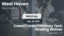 Matchup: West Haven vs. Creed/Career/Whitney Tech Howling Wolves 2016