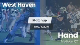 Matchup: West Haven vs. Hand  2016