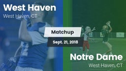 Matchup: West Haven vs. Notre Dame  2018