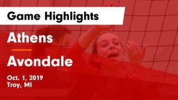 Athens  vs Avondale Game Highlights - Oct. 1, 2019