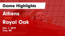 Athens  vs Royal Oak Game Highlights - Oct. 1, 2019