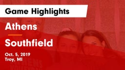 Athens  vs Southfield Game Highlights - Oct. 5, 2019