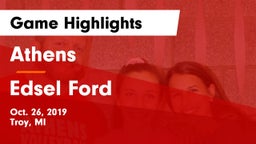 Athens  vs Edsel Ford Game Highlights - Oct. 26, 2019