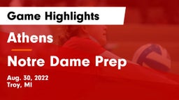 Athens  vs Notre Dame Prep  Game Highlights - Aug. 30, 2022