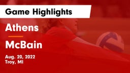 Athens  vs McBain  Game Highlights - Aug. 20, 2022