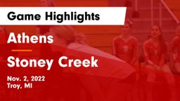 Athens  vs Stoney Creek  Game Highlights - Nov. 2, 2022