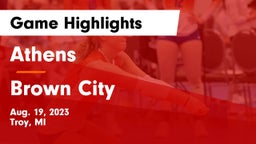 Athens  vs Brown City  Game Highlights - Aug. 19, 2023