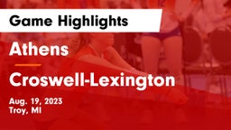 Athens  vs Croswell-Lexington  Game Highlights - Aug. 19, 2023