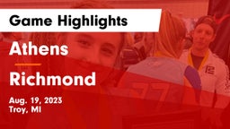 Athens  vs Richmond  Game Highlights - Aug. 19, 2023