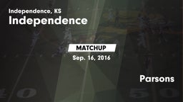 Matchup: Independence vs. Parsons 2016