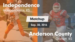 Matchup: Independence vs. Anderson County  2016