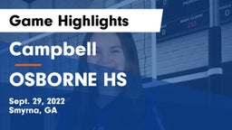 Campbell  vs OSBORNE HS Game Highlights - Sept. 29, 2022
