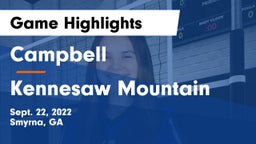 Campbell  vs Kennesaw Mountain  Game Highlights - Sept. 22, 2022