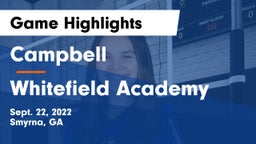 Campbell  vs Whitefield Academy Game Highlights - Sept. 22, 2022