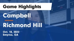 Campbell  vs Richmond Hill  Game Highlights - Oct. 18, 2022