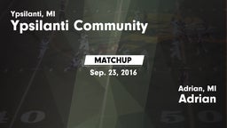 Matchup: Ypsilanti vs. Adrian  2016