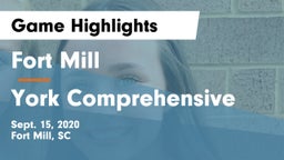 Fort Mill  vs York Comprehensive Game Highlights - Sept. 15, 2020