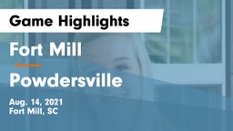 Fort Mill  vs Powdersville  Game Highlights - Aug. 14, 2021
