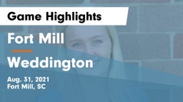 Fort Mill  vs Weddington  Game Highlights - Aug. 31, 2021
