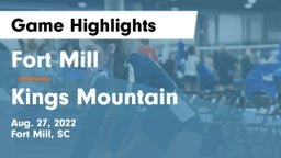 Fort Mill  vs Kings Mountain  Game Highlights - Aug. 27, 2022